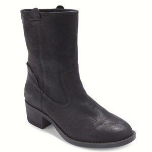 Adam Tucker New BOOTS Mid-Tall Moto BLACK Soft Goat Leather Comfort Womens 9.5